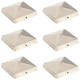 Vidaxx stolpehætter 6 stk pyramide 101x101 mm rustfrit stål