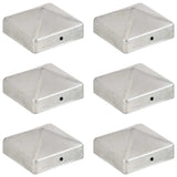 Vidaxl Pile Hoods 6 St Pyramid 71x71 mm galvaniseret metal