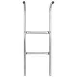 Vidaxl trampolinstige med 2 sportsgrene 72 cm stål sølvfarvet (egnet til 65 cm højde)