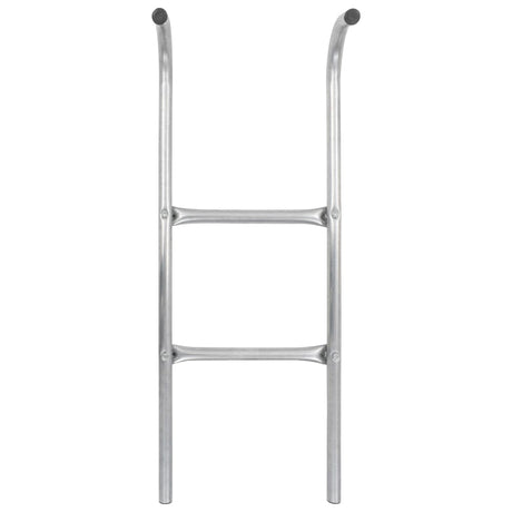 Vidaxl trampolinstige med 2 sportsgrene 72 cm stål sølvfarvet (egnet til 65 cm højde)