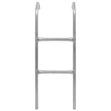 Vidaxl trampolinstige med 2 sportsgrene 102,6 cm stål sølvfarvet