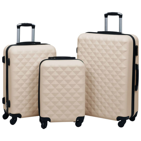 Vidaxl 3-Del Hard Bagage Set ABS Gold farvet