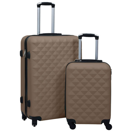 Vidaxl 2-delt hård bagage sæt abs brun