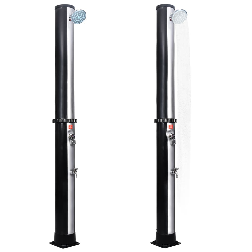 Vidaxl udendørs bruser Solar med bruserhoved og tap 40 l