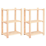 Vidaxx opbevaringsreoler 3-lags 2 stk 60x38x90 cm massiv fyrretræ 150 kg