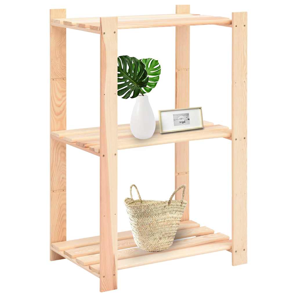 Vidaxx opbevaringsreoler 3-lags 2 stk 60x38x90 cm massiv fyrretræ 150 kg