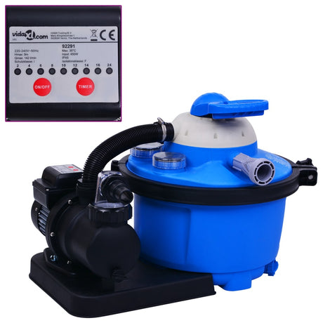 Vidaxl Sand Filter Pump med timer 450 W 25 L