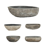 Vidaxl Washbasin Oval (45-53) X (34-41) CM River Stone