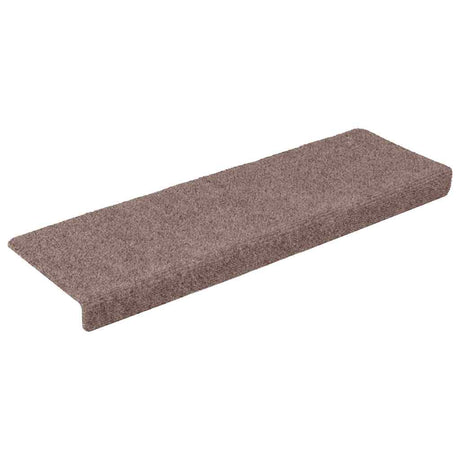 Vidaxl Stair Mats Self -fast 15 stykker 65x21x4 cm creme med rektangulær kant