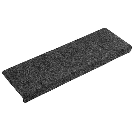 Vidaxl Stair Mats Self -fast 15 stykker 65x21x4 cm grå rektangulær kant