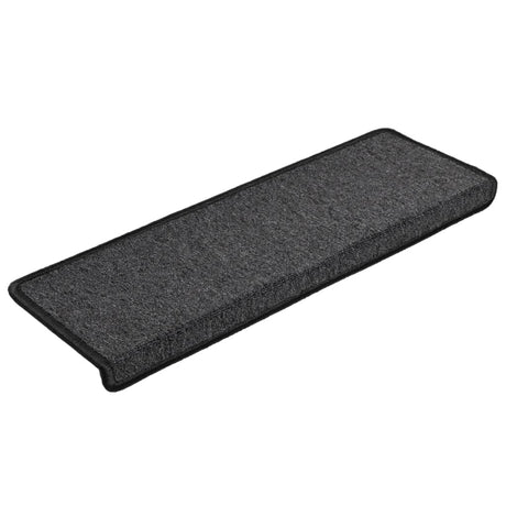Vidaxl Stair Mats 15 St 65x21x4 cm Anthracite rektangulær kant