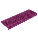 VidaXL trappemåtter 15 stk 65x21x4 cm violet rektangulær kant