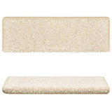 Vidaxx trappemåtter 15 stk 65x21x4 cm hvid rektangulær kant