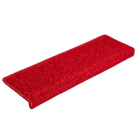 VidaXL trappemåtter 15 stk 65x21x4 cm rød rektangulær kant