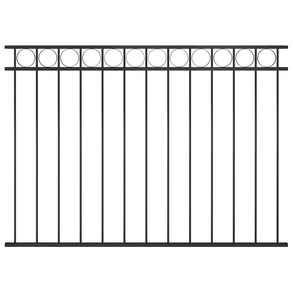 Vidaxxl stål hegnspanel 1,7x1,2 m sort