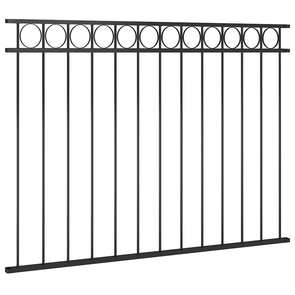 Vidaxxl stål hegnspanel 1,7x1,2 m sort