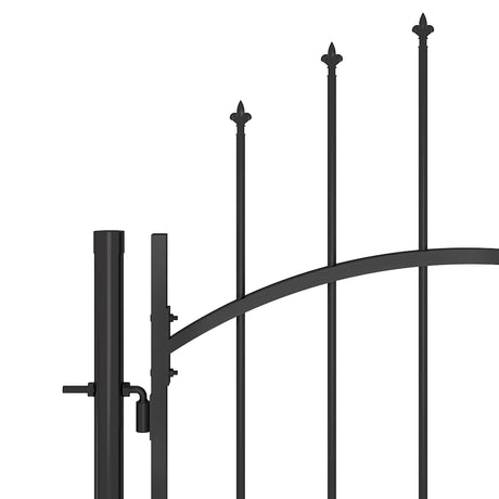 Vidaxxl låge 1x2,5 m stål sort