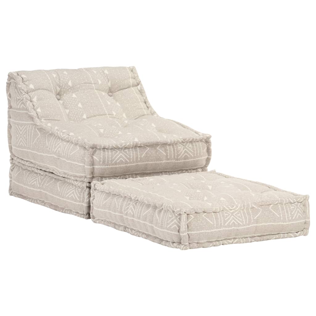 Vidaxl Pouf modulært stof beige