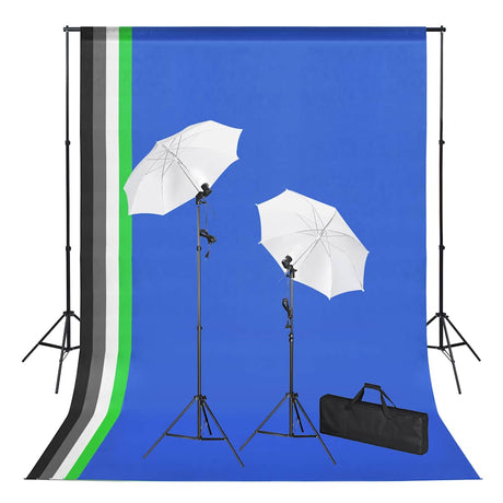 Vidaxl fotostudiesæt med baggrunde, lamper og paraplyer