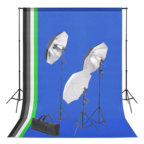 Vidaxl fotostudiesæt med baggrund og lyssæt