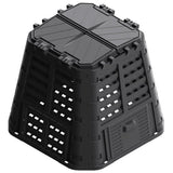 Vidaxx kompostbeholder 480 l 93,3x93,3x80 cm sort