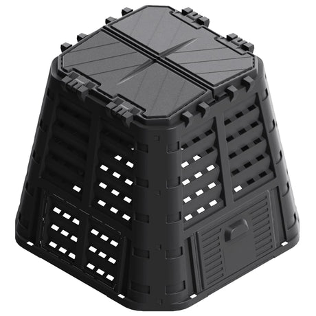Vidaxx kompostbeholder 480 l 93,3x93,3x80 cm sort