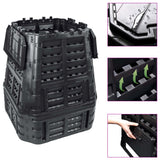 Vidaxx kompostbeholder 740 l 93,3x93,3x113 cm sort