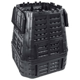 Vidaxx kompostbeholder 740 l 93,3x93,3x113 cm sort