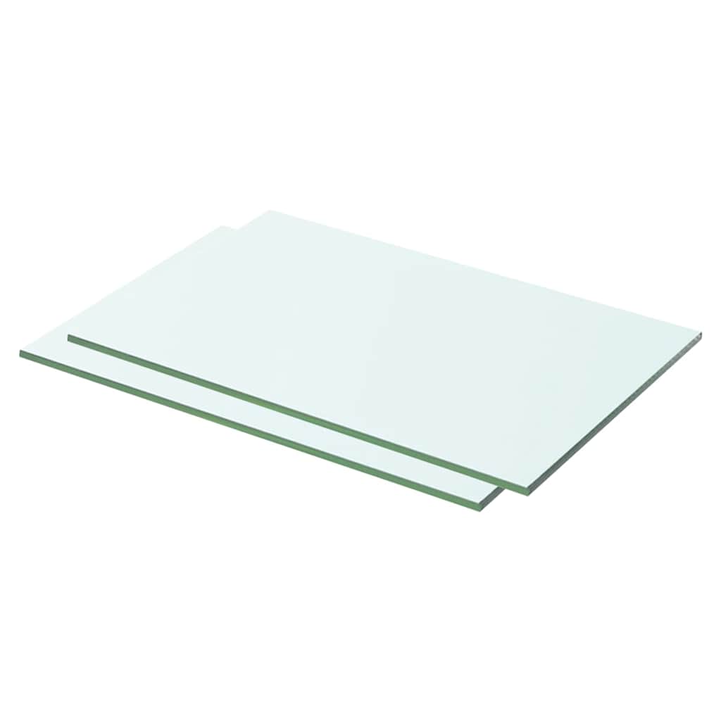 Vidaxl schappen 2 st 50x25 cm glas transparant