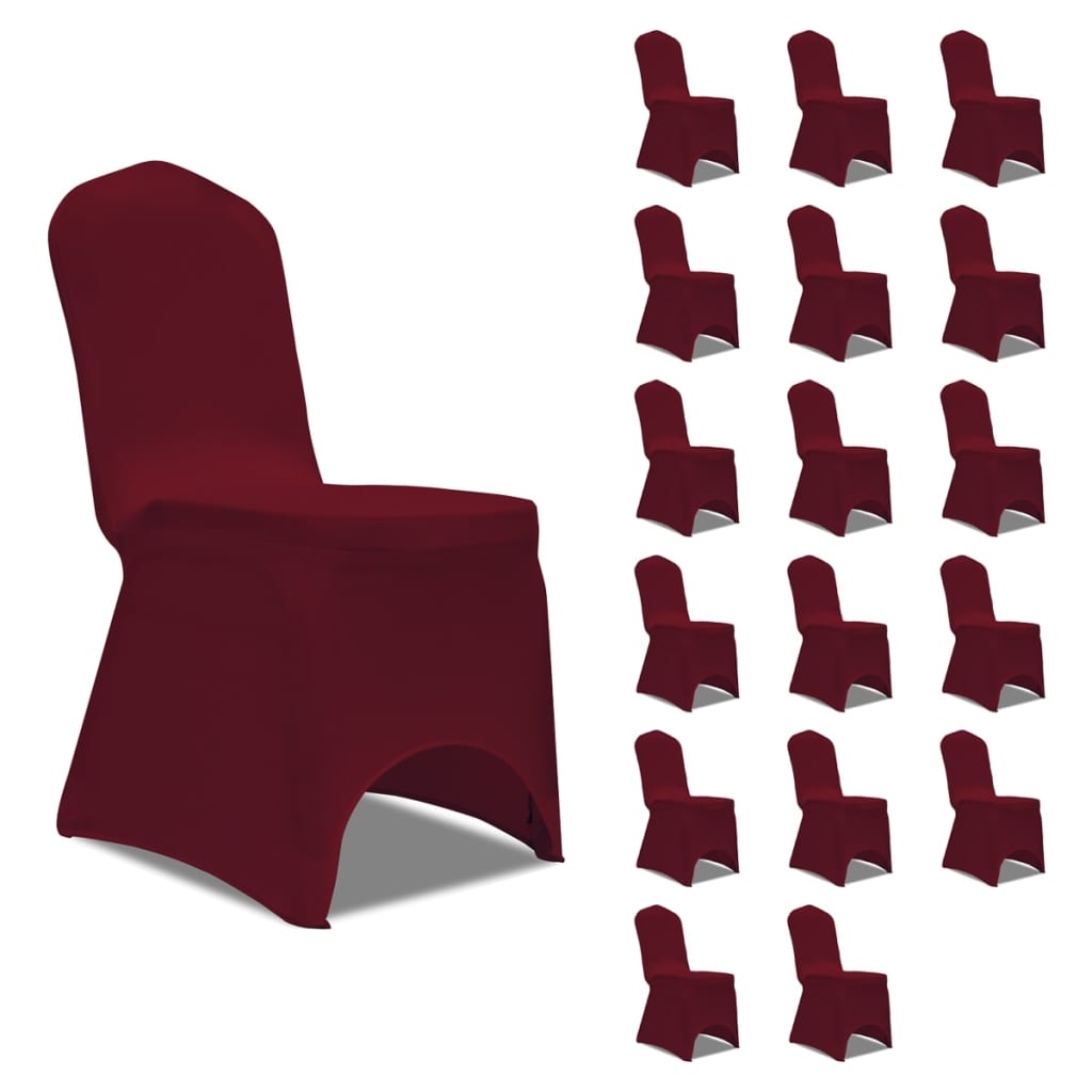 VidaXL stolebetræk stretch 18 stk bordeaux rød