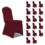 VidaXL stolebetræk stretch 18 stk bordeaux rød