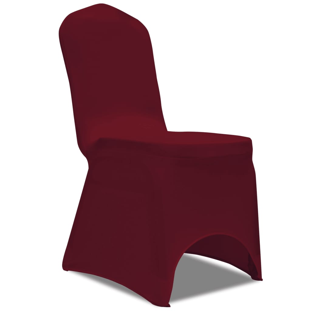 VidaXL stolebetræk stretch 24 stk bordeaux rød