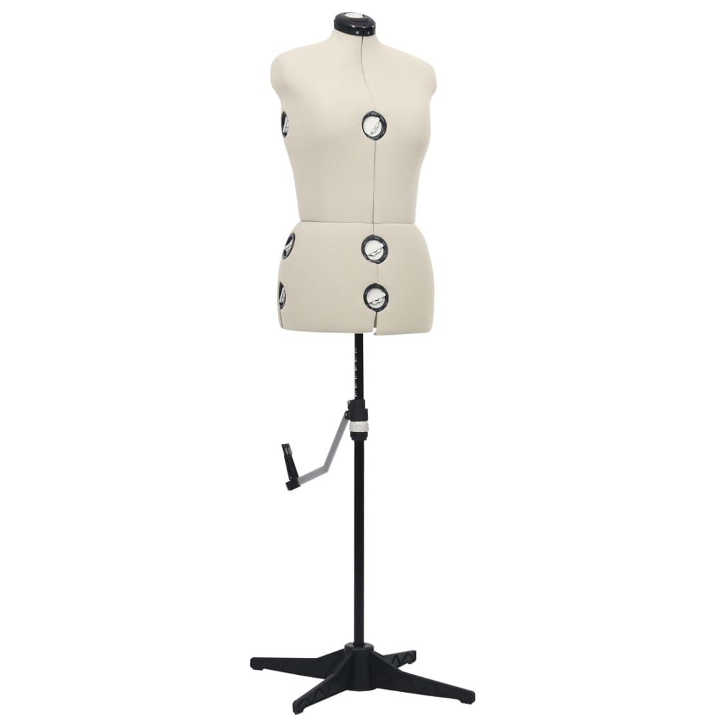 Vidaxl Mannequin Justerbar kvinde Størrelse 40-46 m creme farvet