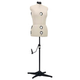 Vidaxl Mannequin Justerbar kvinde Størrelse 40-46 m creme farvet