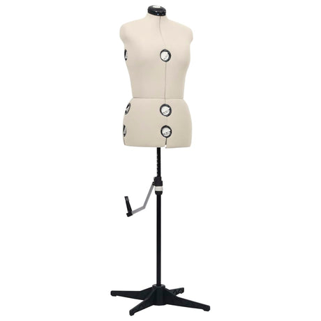 Vidaxl Mannequin Justerbar kvinde Størrelse 40-46 m creme farvet