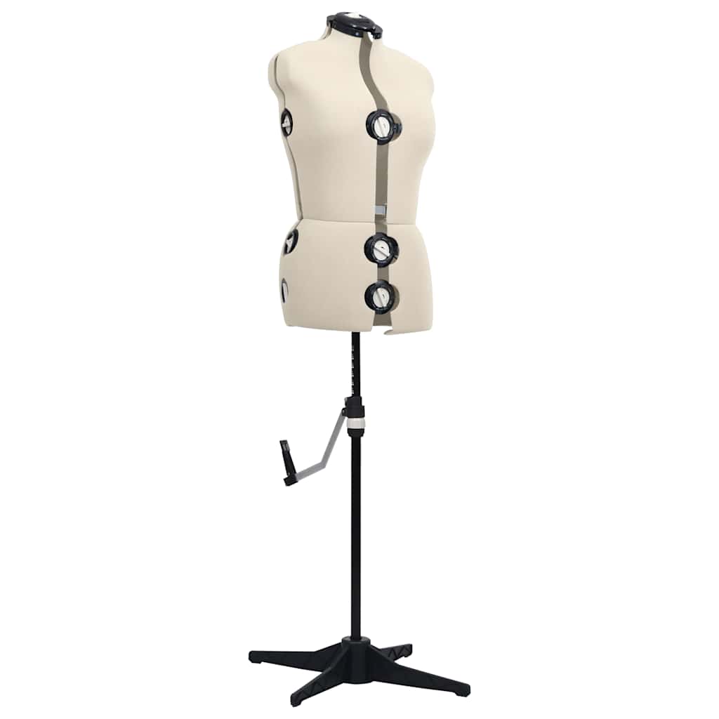 Vidaxl Mannequin Justerbar kvinde Størrelse 40-46 m creme farvet