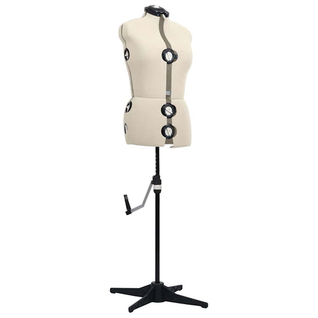 Vidaxl Mannequin Justerbar kvinde Størrelse 40-46 m creme farvet