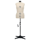 Vidaxl Mannequin Justerbar kvinde Størrelse 40-46 m creme farvet