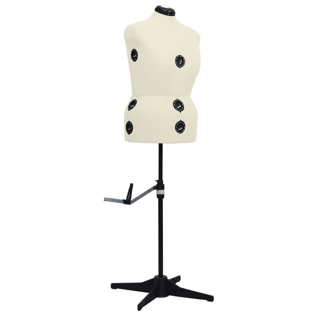 Vidaxl Mannequin Justerbar kvinde Størrelse 44-50 L Cream farvet