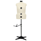 Vidaxl Mannequin Justerbar kvinde Størrelse 44-50 L Cream farvet