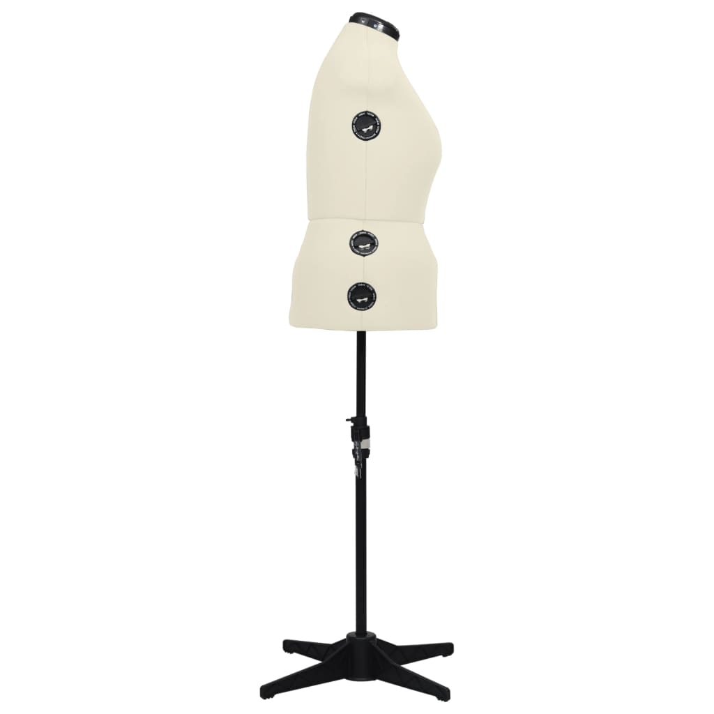 Vidaxl Mannequin Justerbar kvinde Størrelse 44-50 L Cream farvet