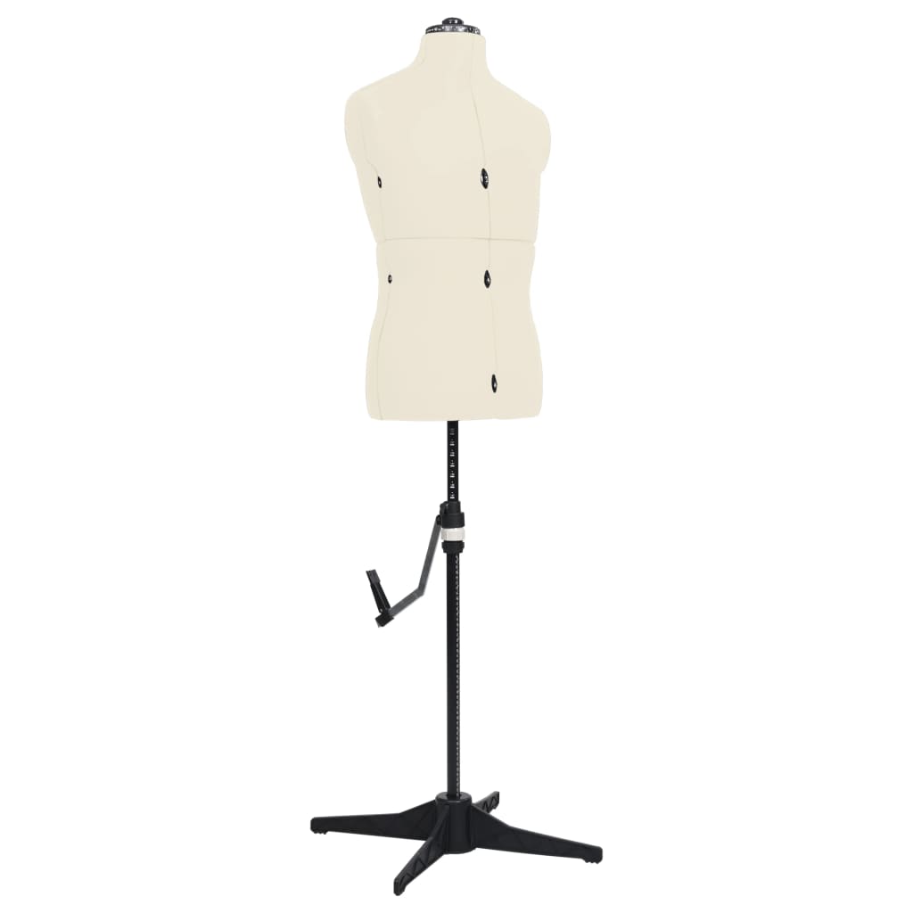 Vidaxl Mannequin Justerbar mand Størrelse 37-45 Cream farvet