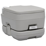 Vidaxl camping toilet bærbar 10 + 10 l grå