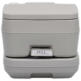 Vidaxl camping toilet bærbar 10 + 10 l grå