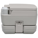 Vidaxl camping toilet bærbar 10 + 10 l grå