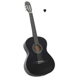 Vidaxl Guitar Classic Begynder 4 4 39 Lindenhout Black