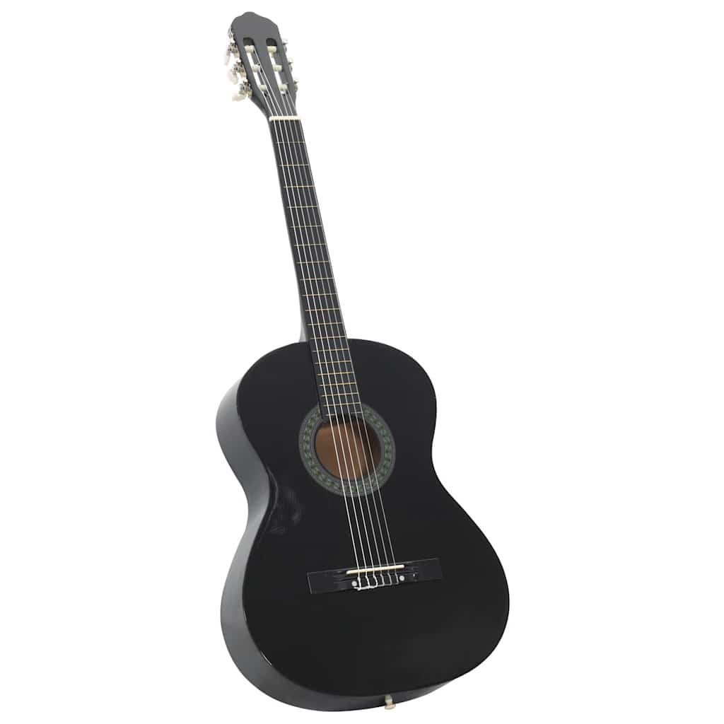 Vidaxl Guitar Classic Begynder 4 4 39 Lindenhout Black