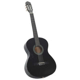Vidaxl Guitar Classic Begynder 4 4 39 Lindenhout Black