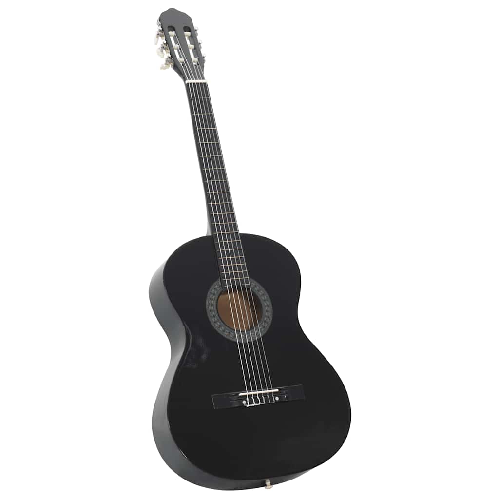 Vidaxl 12-delt guitar sæt klassisk nybegynder 4 4 39 Sort