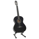 Vidaxl 12-delt guitar sæt klassisk nybegynder 4 4 39 Sort
